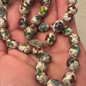 Cloisonné Beaded Necklace 22 inches
